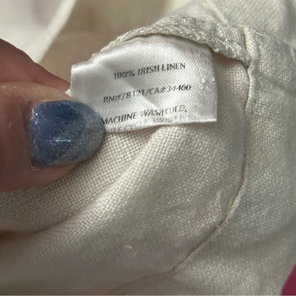 Eileen Fisher Off-White Pants, size PM (medium petite?), 100% Irish linen - Picture 9 of 9